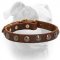 (image for) Stunning design leather American Bulldog collar with half-ball studs