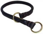 (image for) Quiet Leather Collar For American Bulldog. Collar For Obedience Training.