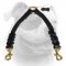 (image for) Braided Leather Coupler Leash for Walking 2 Dogs