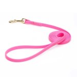 (image for) Waterproof Pink Biothane Dog Leash for Walking, Tracking