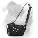 (image for) Military dogs training leather muzzle for American Bulldog