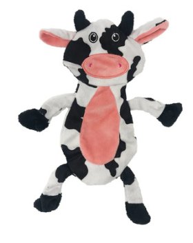 (image for) 12" Cow Crinkle Flat Dog Toy