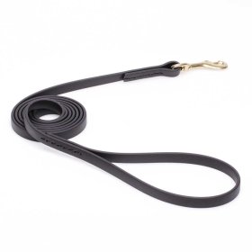 (image for) Black Biothane American Bulldog Leash for Walking, Tracking