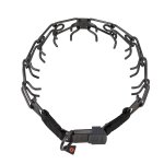(image for) American Bulldog Pinch Prong Collar of Black Stainless Steel 1/11 inch (2.25 mm) link diameter