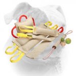 (image for) Jute bite tugs training set for American Bulldog