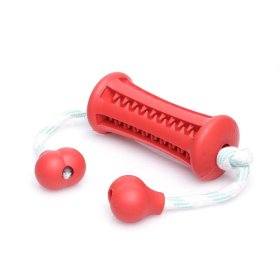 (image for) Red Training Dental Dog Toy With Handles