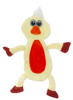 (image for) 12" Duckling Crinkle Flat Dog Toy