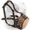 (image for) Royal Pyramids & Studs Leather Dog Muzzle for American Bulldog