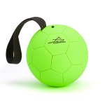 (image for) Inflatable Leather Ball Dog Toy With Handle - Lime Green - 6.25" (16 cm)