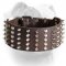 (image for) Leather 3 inch Spiked and Studded American Bulldog collar