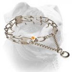(image for) Stainless steel American Bulldog pinch prong collar