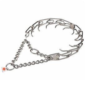(image for) Stainless Steel Pinch Prong Collar with Center-Plate and Assembly Chain (2.25 mm x 16 inches) Herm Sprenger