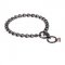 (image for) "Fur Protector" Black Stainless Steel American Bulldog Choke Collar - 1/6 inch (4 mm) wire diameter