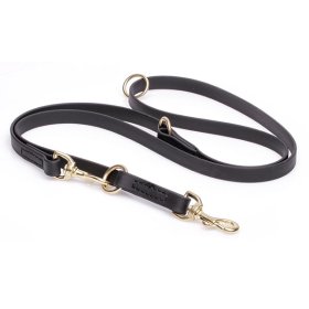 (image for) Multipurpose Black Biothane American Bulldog Leash for over 7 Different Activities
