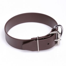 (image for) Extra Wide Brown Biothane American Bulldog Collar