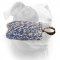 (image for) American Bulldog puppy bite tug of French Linen with a small loop