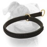(image for) Exclusive Leather Choke Collar For American Bulldog