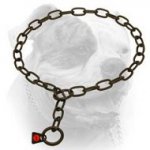 (image for) Black stainless steel American Bulldog fur saver 1/8 inch (3 mm) link diameter