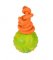 (image for) High quality solid rubber American Bulldog training ball on string 2 inch (5 cm)