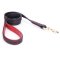 (image for) High Quality Genuine Leather Dog Leash with Red Padded Handle for Daily Use