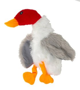 (image for) 9" Duck White Crinkle Dog Toy 