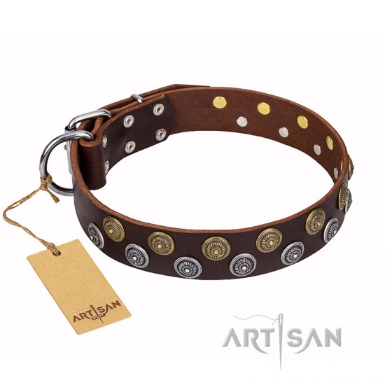 Strong leather dog collars Clearance