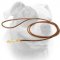 (image for) Rolled leather dog lead for dog shows for American Bulldog