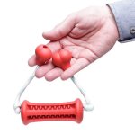 (image for) Red Training Dental Dog Toy With Handles_2