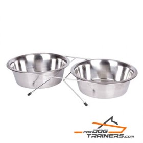 (image for) Durable Stainless Steel Bowls with Stand