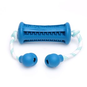 (image for) Blue Rubber Training Dental Toy With Handles (Large: 2” x 4.7” (5 cm x 12 cm))