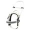 (image for) White Nylon Dog Harness with Reflective Tape and Removable Patches