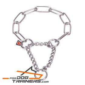 (image for) 'Limited-Slip' Fur Saver Dog Choke Collar - 1/6 inch (4.0 mm) link diameter