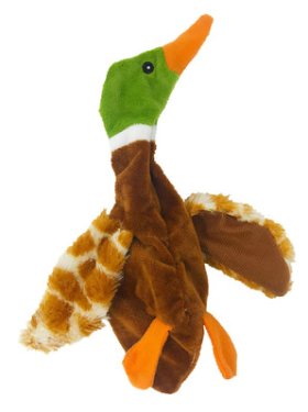 (image for) 9" Duck Brown Crinkle Dog Toy