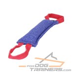 (image for) French Linen Dog Bite Tug of Medium Hardness with Two Handles - 2 1/3 inch x 15 3/4 inch (6 cm x 40 cm)