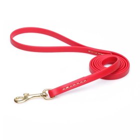 (image for) Lovely Red Biothane Dog Leash for Walking, Tracking