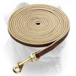 (image for) Super Long Leather Lead for American Bulldog
