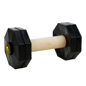 (image for) "Schutzhund Champion" 2 1/4 lbs (1000 g) Wooden Dog Training Dumbbell with Removable Plastic Weight Plates