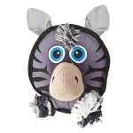 (image for) 8" Round Zebra - Squeak & Rope