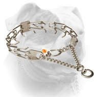 (image for) Stainless steel American Bulldog pinch prong collar