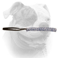 (image for) French Linen bite tug with a handle for American Bulldog puppy