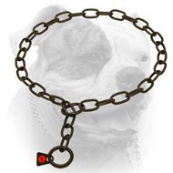 (image for) Black stainless steel American Bulldog fur saver 1/8 inch (3 mm) link diameter