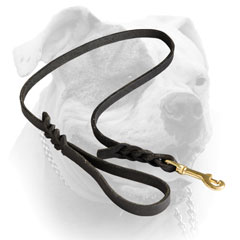 (image for) Soft leather American Bulldog leash of 13 mm wide