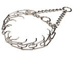 (image for) American Bulldog pinch prong collar of Chrome Plated Steel - 1/6 inch (3.99 mm) link diameter