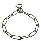 (image for) Herm Sprenger Choke American Bulldog Collar of Black Stainless Steel - Fur Saver 1/9 inch (3 mm) link diameter