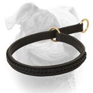 (image for) Exclusive Leather Choke Collar For American Bulldog