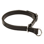(image for) Adjustable Leather American Bulldog Slip Collar&Nickel plated hardware