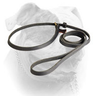 Leather Slip Lead 6 FT on 1/2'' for American Bulldog (image for) Leather Slip Lead 6 FT on 1/2'' for American Bulldog