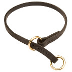 (image for) Silent Leather Training Choke Collar - American Bulldog