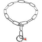 (image for) Fur saver American Bulldog collar of stainless steel 1/6 inch (4.0 mm) link diameter