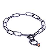 (image for) "Under Control" Herm Sprenger Black Stainless Steel Chain American Bulldog Collar